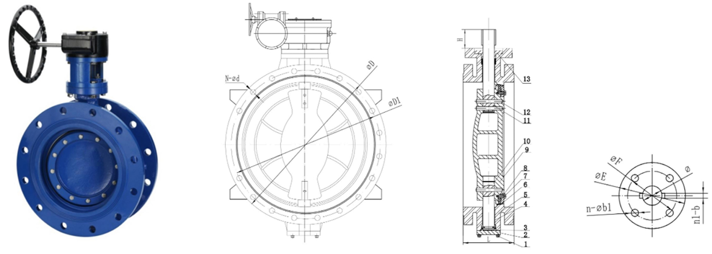 Double Eccentric Flange Butterfly Valve