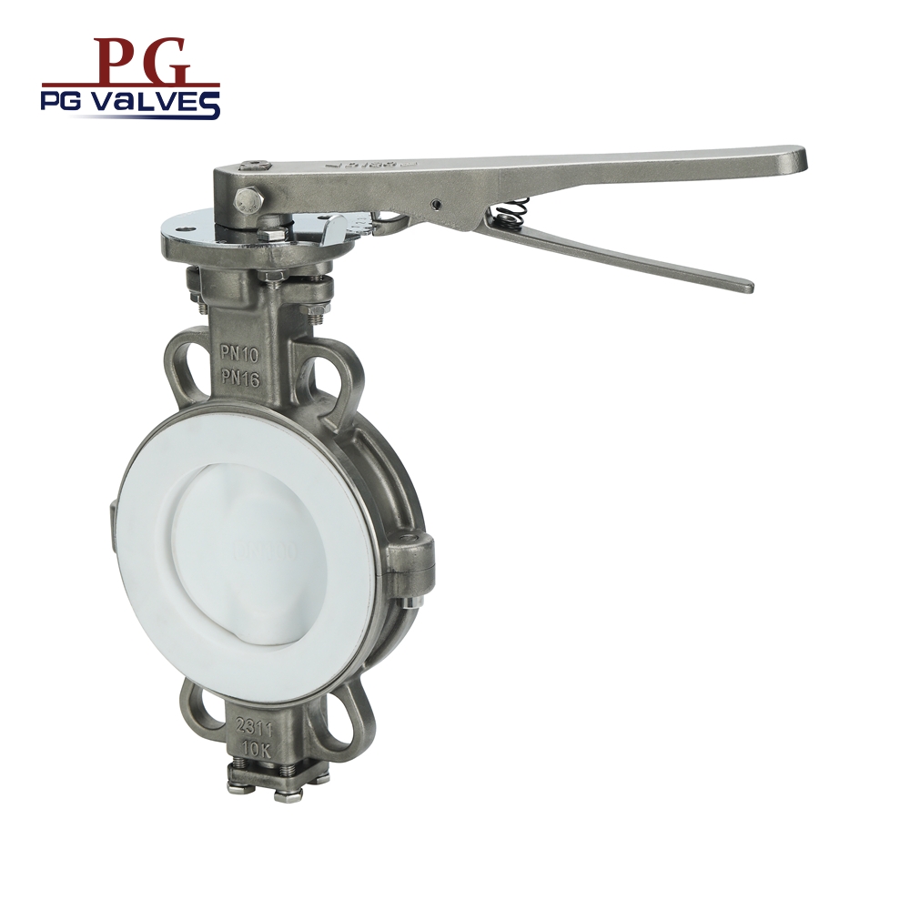 Full lined PTFE Wafer Butterfly Valve