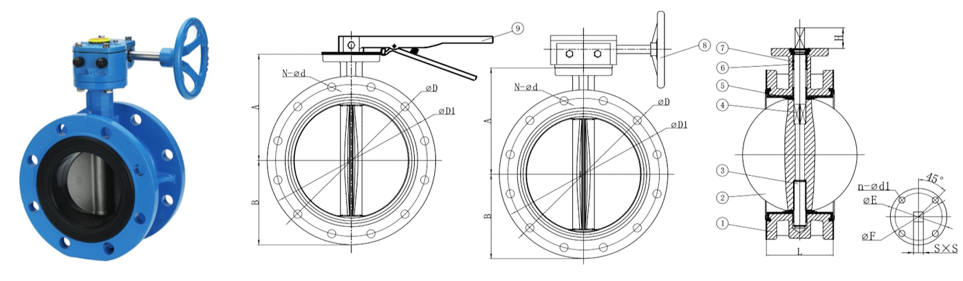 Soft Seat Back Concentric Flange Butterfly Valve