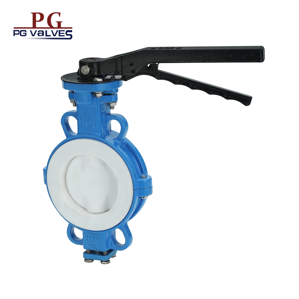 Full lined PTFE Wafer Butterfly Valve