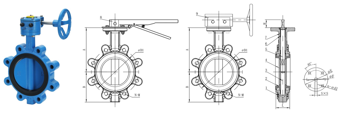 Hard Back Lug Type Butterfly Valve