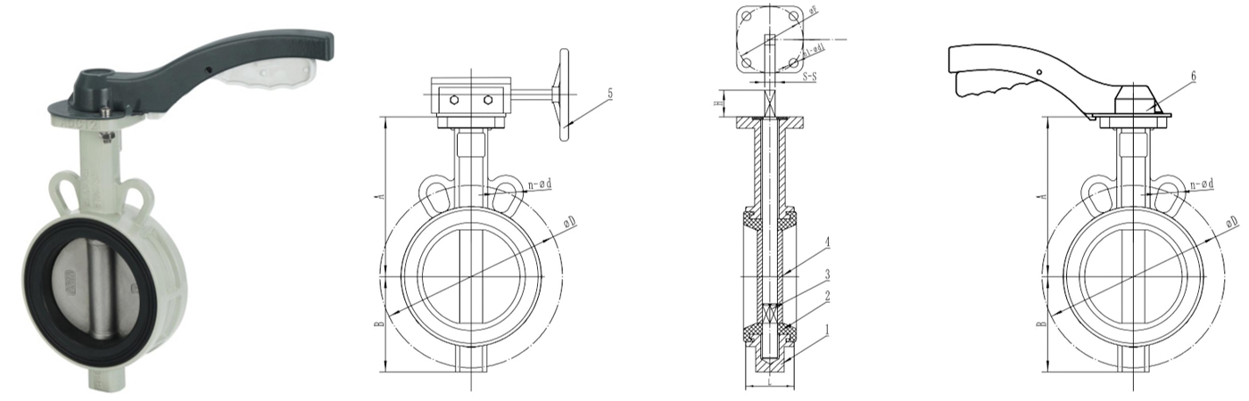 Aluminum Wafer Butterfly Valve