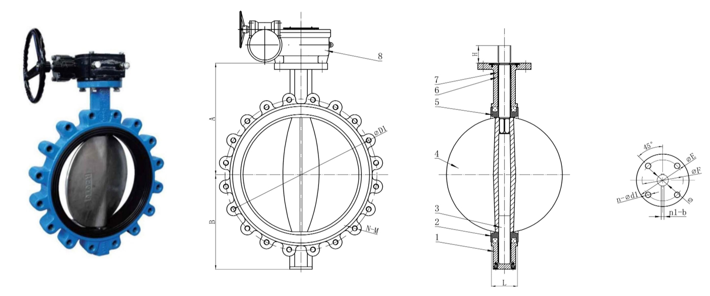 Hard Back Lug Type Butterfly Valve